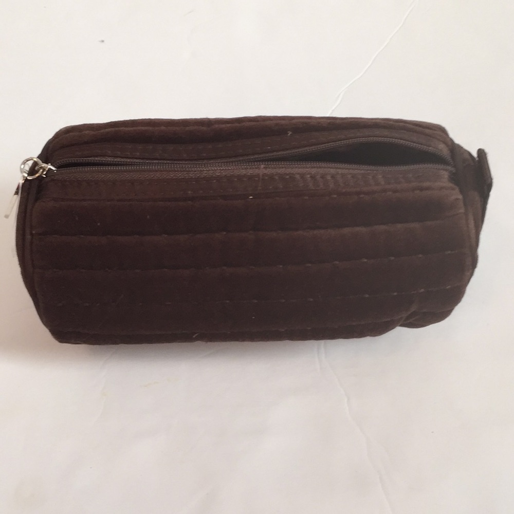 Breathe brown cosmetic case & mirror